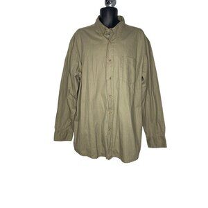 Covington Mens Button Down Long Sleeve Shirt Beige 100% cotton SZ‎ XXL